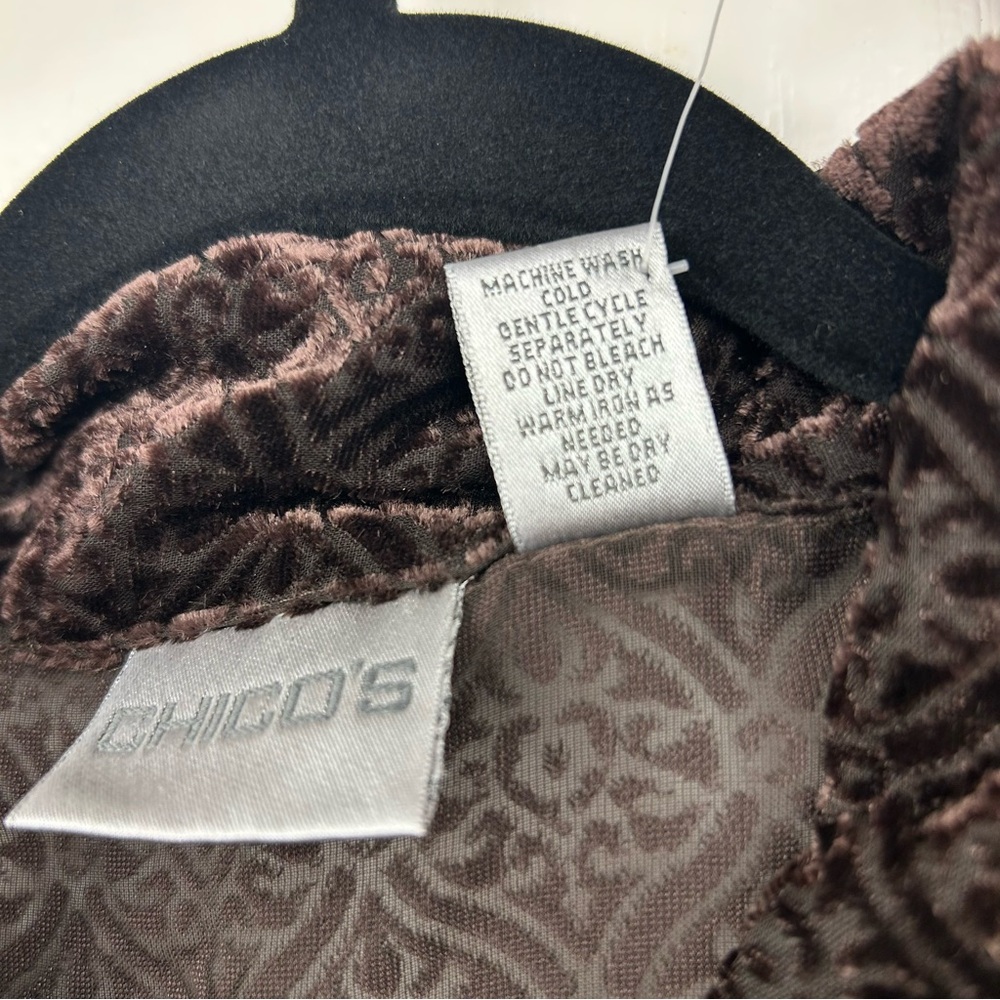 Chico's Rich Brown Patterned Blouse - image 5